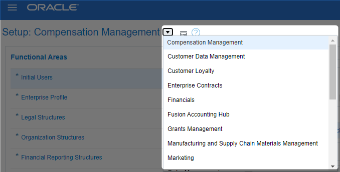 Offerings within FSM in Oracle Cloud